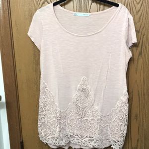 Maurices pink crochet top